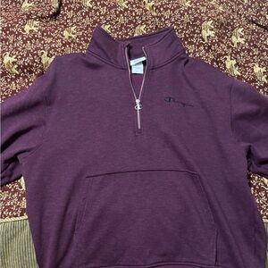 Champion Maroon Half-Zip Pullover